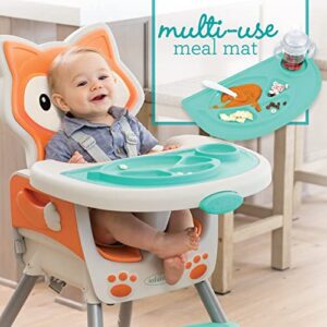 Infantino Grow-with-Me 4-in-1 Convertible High Chair, Fox-Theme, Space-Saving Design, Booster and Toddler Chair, for Infants & Toddlers 3M-36M