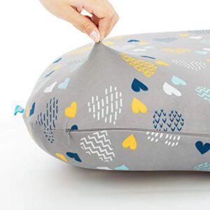 COSMOPLUS Stretchy Newborn Lounger Cover -2 Pack Removable Slipcover,Super Soft Snug Fitted,Heart Pattern