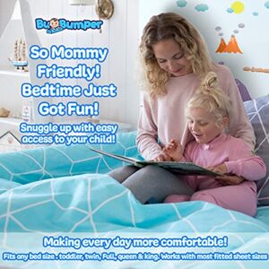 Tall Foam Bed Rail Bumpers for Toddlers | Soft Bed Bumpers for Kids | Baby Bed Guard | Child Bed Safety Side Rails with Water Resistant Washable Cover