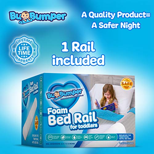 Extra Long Bed Rail Bumper for Toddler | Soft Foam Bed Bumper for Kids | Baby Bed Guard | Child Bed Safety Side Rail | Designed to fit Twin, Full, Queen & King Size Beds