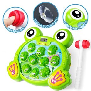 YEEBAY Interactive Whack A Frog Game, Learning, Active, Early Developmental Toy, Fun Gift for Age 3, 4, 5, 6, 7, 8 Years Old Kids, Boys, Girls,2 Hammers Included