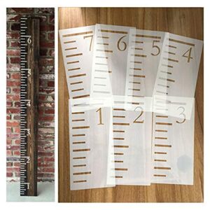 Onwon 7 Feet Growth Chart Stencil Measuring Kids Height Growth Chart Scale Stencils Reusable Ruler Template Painting on Wood