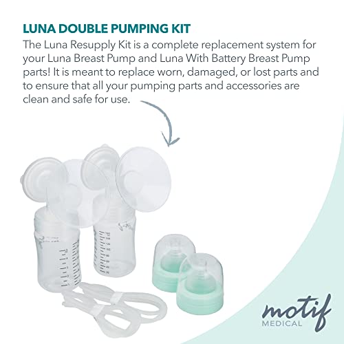 Motif Medical, Luna Double Pumping Kit, Replacement Parts for Breast Pump - Medium 24mm