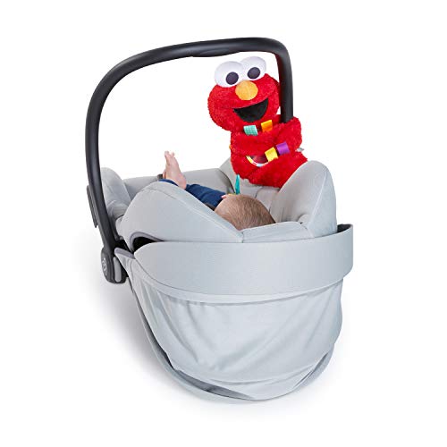 Bright Starts Sesame Street Elmo Travel Buddy Plush Take-Along Stroller or Carrier Toy, Ages 0-12 Months