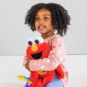 Bright Starts Sesame Street Elmo Travel Buddy Plush Take-Along Stroller or Carrier Toy, Ages 0-12 Months