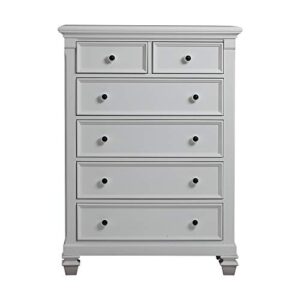 baby cache glendale 6 drawer chest, pure white