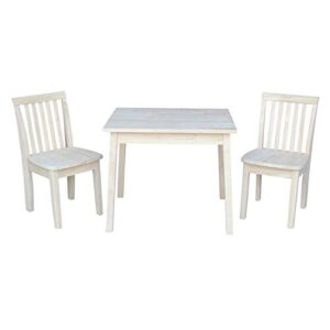 international concepts 2 mission juvenile chairs kids table, unfinished