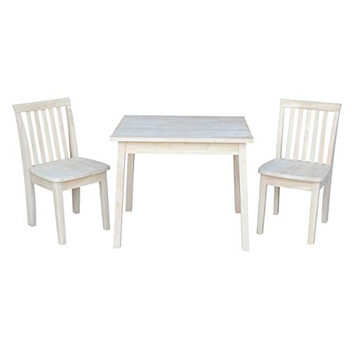 International Concepts 2 Mission Juvenile Chairs Kids Table, Unfinished