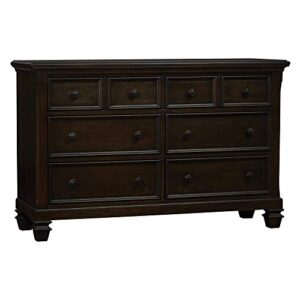 baby cache glendale 6 drawer double dresser, charcoal brown