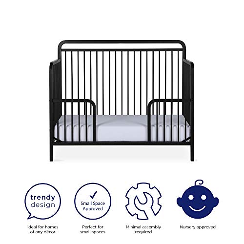 Baby Relax Juniper Metal Toddler Guardrail, Matte Black