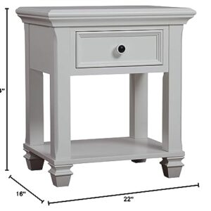 Baby Cache Glendale 1 Drawer Nightstand, Pure White