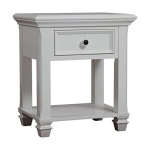 Baby Cache Glendale 1 Drawer Nightstand, Pure White