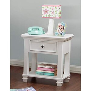 Baby Cache Glendale 1 Drawer Nightstand, Pure White