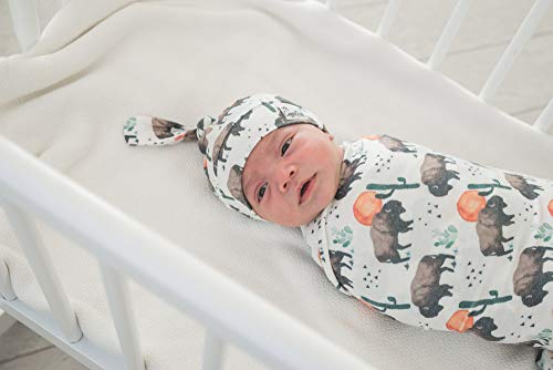 Copper Pearl Large Premium Knit Baby Swaddle Receiving Blanket Bison