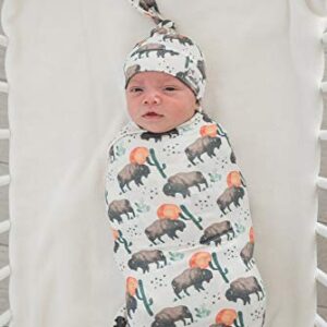 Copper Pearl Large Premium Knit Baby Swaddle Receiving Blanket Bison