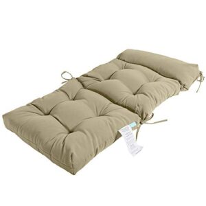 QILLOWAY Indoor/Outdoor High Back Chair Cushion,Spring/Summer Seasonal Replacement Cushions.(Beige)