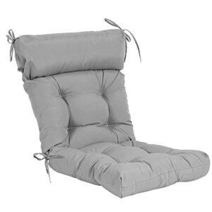 qilloway indoor/outdoor high back chair cushion,spring/summer seasonal replacement cushions.(grey)