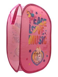 jay franco nickelodeon jojo siwa peace love music pop up hamper, pink