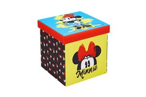 disney minnie mouse storage ottoman, 15” toy box