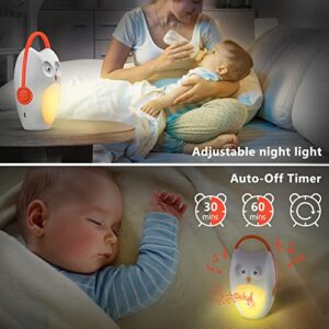 SOAIY White Noise Machine, Portable Sound Machine for Baby with Night Light, 8 Soothing Sounds and 3 Timers for Traveling, Sleeping