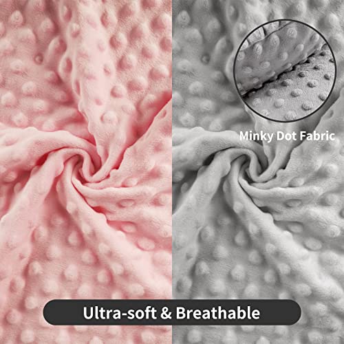 Vextronic Changing Pad Cover Ultra Soft Minky Dots Plush Changing Table Covers Breathable Changing Table Sheets Wipeable Diaper Changing Pad Cover for Baby Boys Girls (2 Pack)