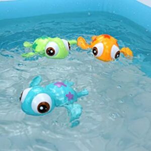 DUCKBOXX XX Bath Toys Wind up Swimming Sea Turtles for Kids 18M+ (Blue)