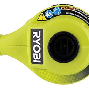 Ryobi P738 18V One+ Lithium Ion 18V One+ High Volume Power Inflator / Battery Powered Deflator for Mattresses and Recreational Inflatables (Renewed)