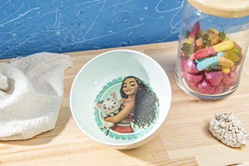 Zak Designs Moana Dinnerware Set Includes Plate, Bowl, Water Bottle, and Utensil Tableware, Made of Durable Material and Perfect for Kids (Moana and Maui, 5 Piece Set, BPA Free)