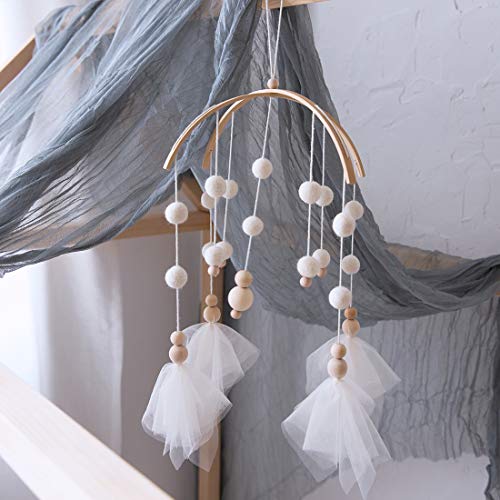 Baby Mobile 100% Felt Ball Bed Bell Mobile Crib Jewelry Creative Pendant Toy Wooden Wind Chime Nursery Decoration