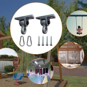 ABUSA Heavy Duty Black Swing Hangers Screws Bolts Included Over 5000 lb Capacity Playground Porch Yoga Seat Trapeze Wooden Sets Indoor Outdoor 2 Pack