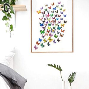 PARLAIM 104PCS Butterfly Wall Decals for Wall-3D Butterflies Wall Stickers Butterfly Decoration Butterflies Decoration Removable Mural Decals Home Decoration for Kids Nursery Bedroom Living Room Decor