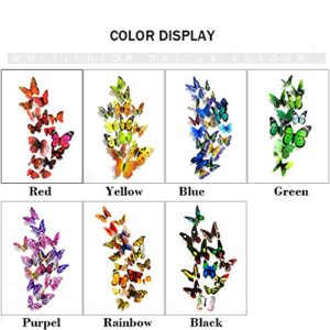 PARLAIM 104PCS Butterfly Wall Decals for Wall-3D Butterflies Wall Stickers Butterfly Decoration Butterflies Decoration Removable Mural Decals Home Decoration for Kids Nursery Bedroom Living Room Decor