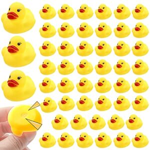 50-pieces float & squeak mini rubber duck baby bath ducky sound shower toys for kids