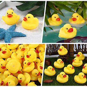 50-Pieces Float & Squeak Mini Rubber Duck Baby Bath Ducky Sound Shower Toys for Kids