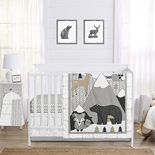 Sweet Jojo Designs Grey and White Boho Tribal Herringbone Arrow Baby Kid Clothes Laundry Hamper for Gray Woodland Forest Friends Collection