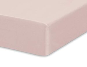 pure bamboo sheets - bamboo crib fitted sheet (52"x28"x6") for girls and boys - 100% organic bamboo, luxuriously soft, ultimate cooling, fits standard size crib mattress (pink)