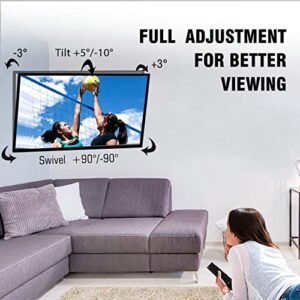 FORGING MOUNT Corner TV Wall Mount Single Stud Articulating Arm Full Motion TV Bracket for Most 26-55" Flat Curved TVs with Tilt, Swivel and Extends 18inch, Holds 88lbs, Max VESA 400x400mm