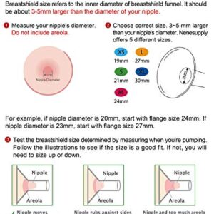 Nenesupply 24mm Pump Parts Compatible with Spectra S2 S1 9 Plus Breast Pump Replace Spectra Pump Parts and S2 Accessories Incl 24mm Flange Duckbill Valve Tubing Backflow Protector Bottles