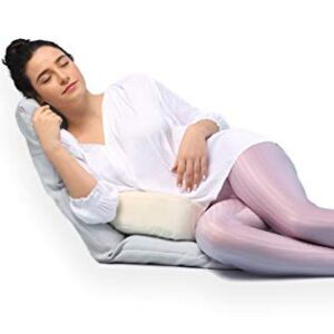 LightEase Memory Foam Pregnancy Side Sleeping Pillow Double Wedge for Body, Belly, Back Support