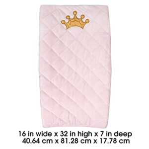 Boppy Changing Pad Cover, Pink Royal Princess, Minky Fabric , 32x16x7 Inch (Pack of 1)