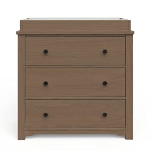 forever eclectic harmony 3-drawer dresser with changing table topper (dusty heather)