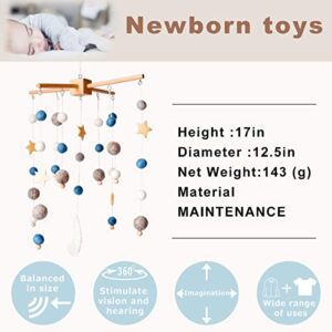 Baby Crib Mobile Wooden Wind Chime Bed Bell,Nursery Mobile Crib Bed Bell Baby Bedroom Ceiling Wooden Beads Wind Chime Hanging