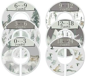 mumsy goose baby boy clothes dividers nursery closet dividers rustic mountains