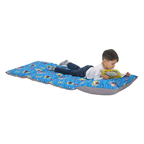 Puppy Dog Pals - Blue, Grey, Yellow, and Red Deluxe Easy Fold Toddler Nap Mat