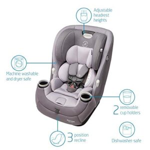 Maxi-Cosi Pria All-in-One Convertible Car Seat, rear-facing, from 4-40 pounds; forward-facing to 65 pounds; and up to 100 pounds in booster mode, Silver Charm