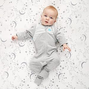 Love to Dream Swaddle UP Transition Suit 1.0 TOG, Gray, Large, 19-24 lbs, Patented Zip-Off Wings and Unique Self-Soothing Sleeves, Safely Transition from Swaddled to Arms-Free Before Rolling Over