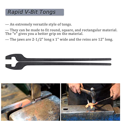 Yoursme DIY Rapid Tongs Bundle Set - Blacksmith Five types of Tongs Bundle Set Comes with Rivet