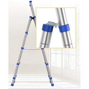 PENGJIE Folding Ladder Step Stool Telescopic Ladder 5 Step Folding Portable Aluminium Ladder A-Frame Multi-Purpose