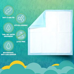 KinderSense® - Disposable Changing Pad for Baby Diaper (80 Pack) Extra Large (23" x 17.5") Portable Pee Pad Waterproof & Leak Proof Underpad Mat Incontinence Protection - Absorbent Changing Mat