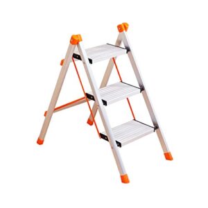 PENGJIE Folding Ladder Step Stool Ladder Stool 3 Step Folding Heavy Duty Steel Aluminum Alloy Portable Anti Slip Mat Tread Compact 150 Kg Capacity